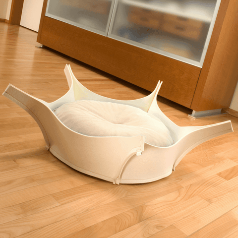 Harry Orthopedic Pet Bed - Cream Felt - Pets Own Us - Pet Interiors - United Kingdom