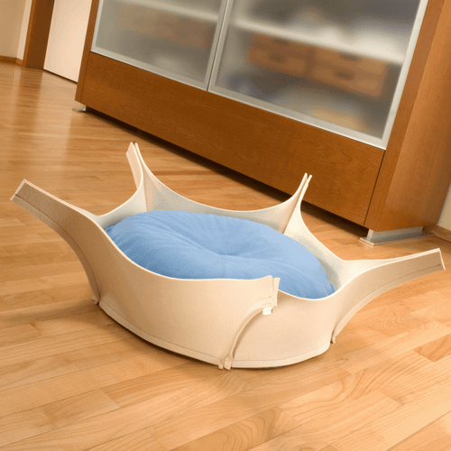 Harry Orthopedic Pet Bed - Cream Felt - Pets Own Us - Pet Interiors - United Kingdom