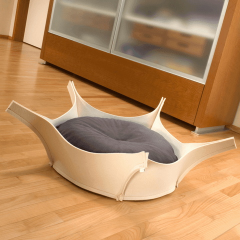 Harry Orthopedic Pet Bed - Cream Felt - Pets Own Us - Pet Interiors - United Kingdom