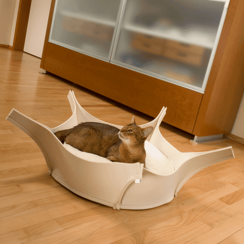 Harry Orthopedic Pet Bed - Cream Felt - Pets Own Us - Pet Interiors - United Kingdom