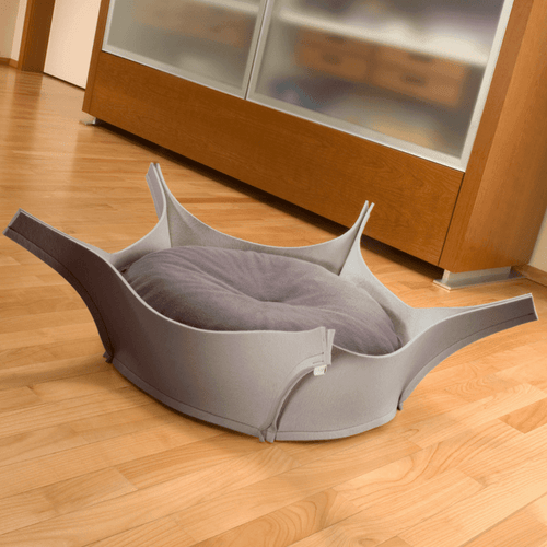 Harry Orthopedic Pet Bed - Grey Felt - Pets Own Us - Pet Interiors - United Kingdom
