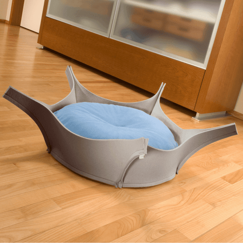 Harry Orthopedic Pet Bed - Grey Felt - Pets Own Us - Pet Interiors - United Kingdom
