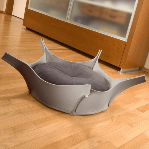 Harry Orthopedic Pet Bed - Grey Felt - Pets Own Us - Pet Interiors - United Kingdom