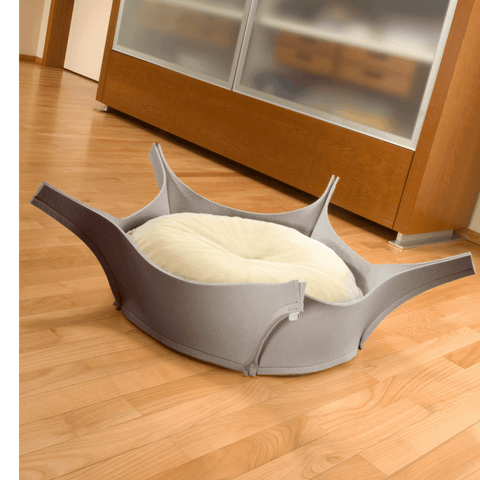 Harry Orthopedic Pet Bed - Grey Felt - Pets Own Us - Pet Interiors - United Kingdom