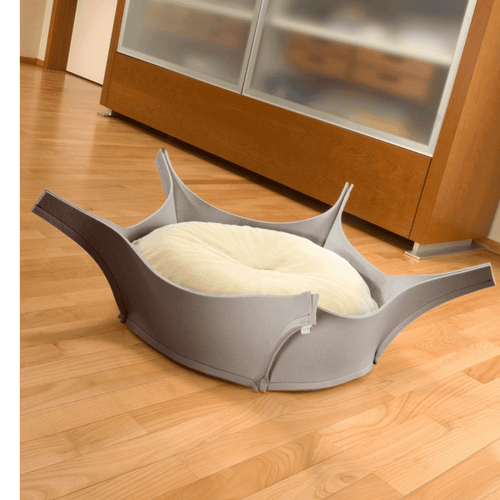 Harry Orthopedic Pet Bed - Grey Felt - Pets Own Us - Pet Interiors - United Kingdom