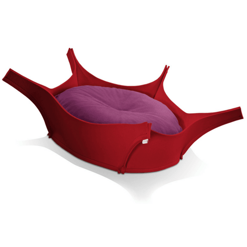 Harry Orthopedic Pet Bed - Red Felt - Pets Own Us - Pet Interiors - United Kingdom