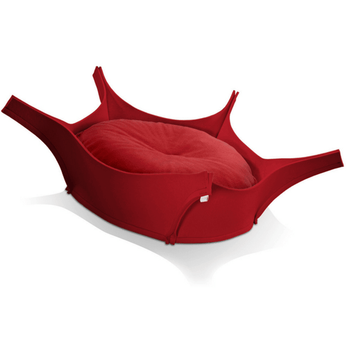 Harry Orthopedic Pet Bed - Red Felt - Pets Own Us - Pet Interiors - United Kingdom