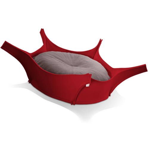 Harry Orthopedic Pet Bed - Red Felt - Pets Own Us - Pet Interiors - United Kingdom