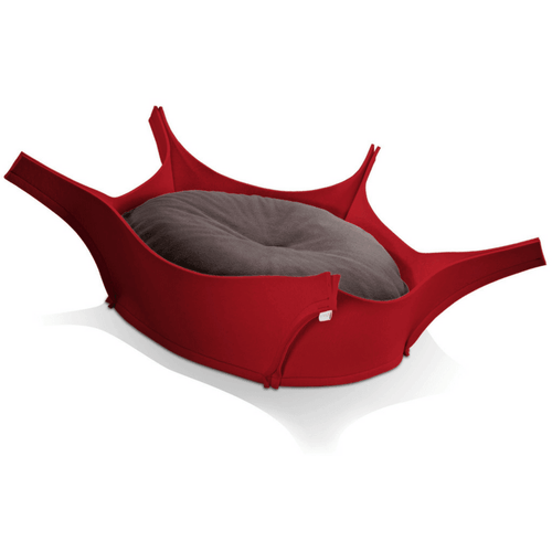 Harry Orthopedic Pet Bed - Red Felt - Pets Own Us - Pet Interiors - United Kingdom