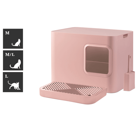 Hoopo® Dome Plus for Larger Cats | Litter Box | Pink - Pets Own Us - Hoopo - United Kingdom