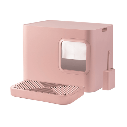 Hoopo® Dome Plus for Larger Cats | Litter Box | Pink - Pets Own Us - Hoopo - United Kingdom