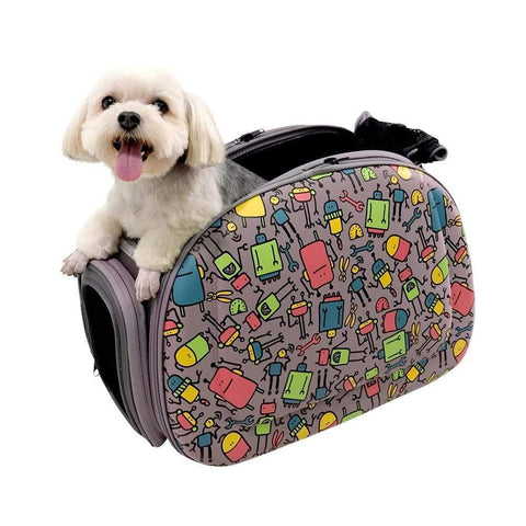 Ibiyaya® Collapsable Traveling Shoulder Pet Carrier | Robot - Pets Own Us - Ibiyaya - FC1420-RO United Kingdom