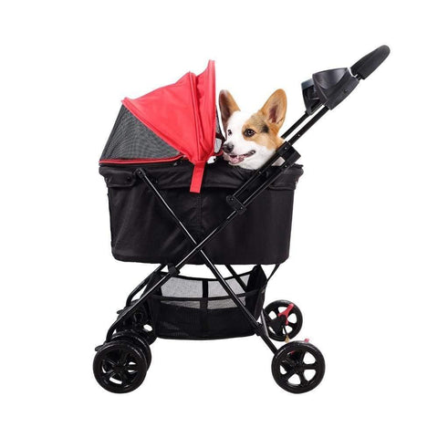Ibiyaya® Easy Strolling Pet Pram | Rouge - Pets Own Us - Ibiyaya - FS1617-R United Kingdom