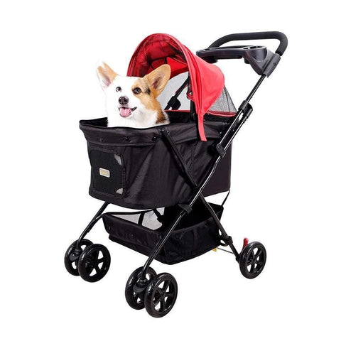 Ibiyaya® Easy Strolling Pet Pram | Rouge - Pets Own Us - Ibiyaya - FS1617-R United Kingdom