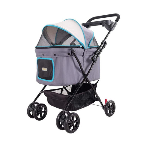 Ibiyaya® Easy Strolling Pet Pram | Simple Grey - Pets Own Us - Ibiyaya - FS1617-G United Kingdom