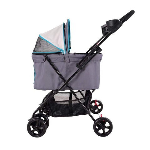 Ibiyaya® Easy Strolling Pet Pram | Simple Grey - Pets Own Us - Ibiyaya - FS1617-G United Kingdom
