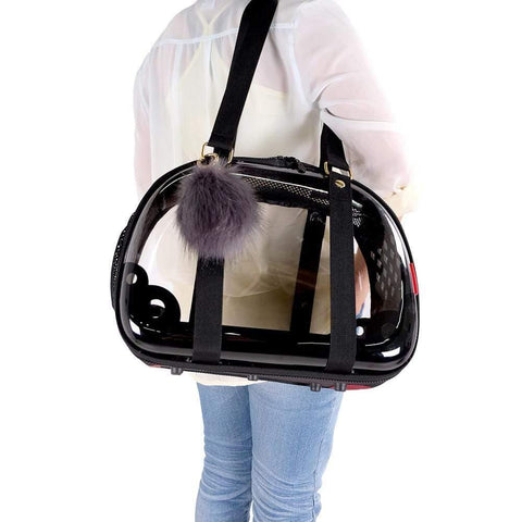Ibiyaya® Hardshell Travel Pet Carrier | Transparent Black - Pets Own Us - Ibiyaya - FC1620-BL United Kingdom