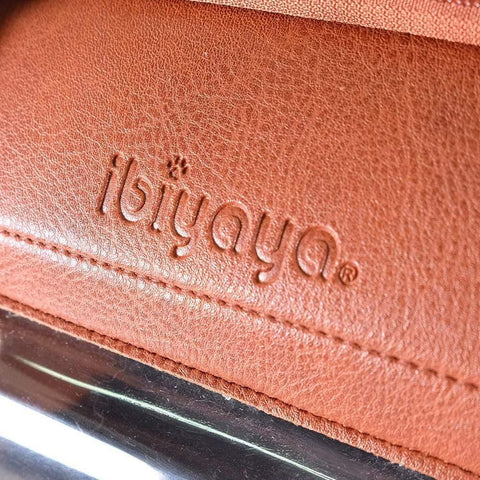 Ibiyaya® Portico Deluxe Leather Pet Carrier & Transporter | Brown - Pets Own Us - Ibiyaya - FC1821-LB United Kingdom