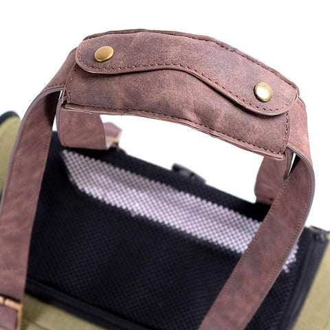 Ibiyaya® Portico Mixed Fabric Pet Carrier & Transporter | Green - Pets Own Us - Ibiyaya - FC1821-OG United Kingdom