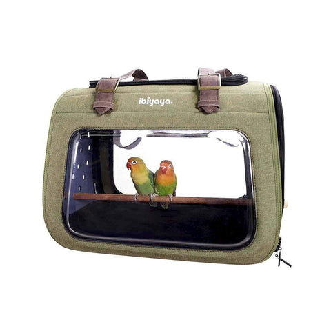 Ibiyaya® Portico Mixed Fabric Pet Carrier & Transporter | Green - Pets Own Us - Ibiyaya - FC1821-OG United Kingdom