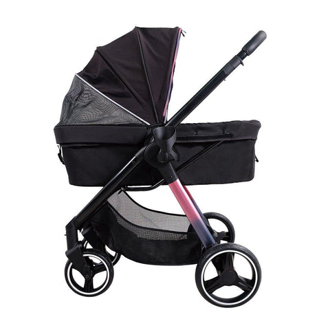 Ibiyaya® Retro Luxe Pet Stroller | Prism Black - Pets Own Us - Ibiyaya - FS2102-BK United Kingdom