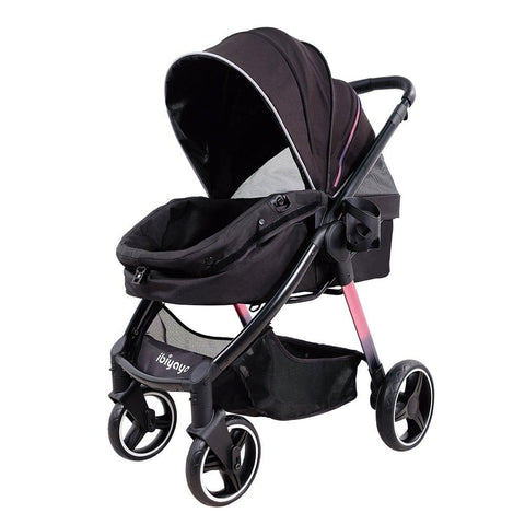 Ibiyaya® Retro Luxe Pet Stroller | Prism Black - Pets Own Us - Ibiyaya - FS2102-BK United Kingdom