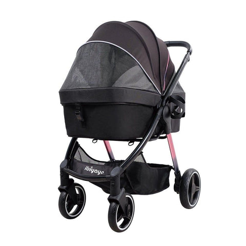 Ibiyaya® Retro Luxe Pet Stroller | Prism Black - Pets Own Us - Ibiyaya - FS2102-BK United Kingdom
