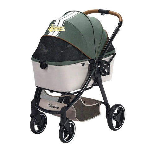 Ibiyaya® Retro Luxe Pet Stroller | Soft Sage - Pets Own Us - Ibiyaya - FS2102-GN United Kingdom