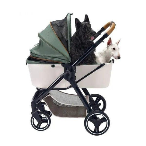 Ibiyaya® Retro Luxe Pet Stroller | Soft Sage - Pets Own Us - Ibiyaya - FS2102-GN United Kingdom