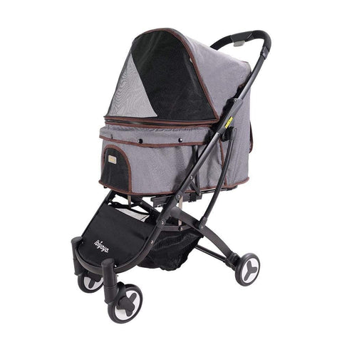 Ibiyaya® Speedy Fold Pet Pram | Grey Jeans - Pets Own Us - Ibiyaya - FS1670-G United Kingdom