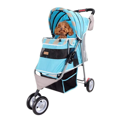 Ibiyaya® Stripes Pet Pram | Sugar Pink - Pets Own Us - Ibiyaya - FS1101S-DP United Kingdom