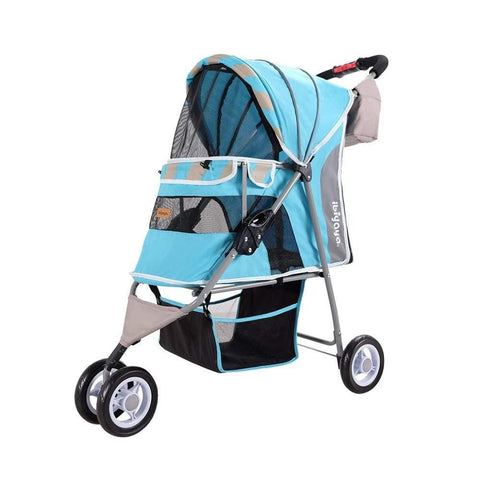 Ibiyaya® Stripes Pet Pram | Sugar Pink - Pets Own Us - Ibiyaya - FS1101S-DP United Kingdom
