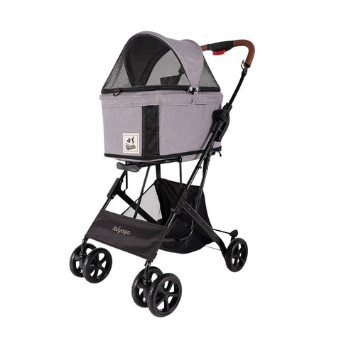 Ibiyaya® Travois Tri-fold Pet Stroller & Travel System - Nimbus Grey - Pets Own Us - Ibiyaya - FS2011-GS United Kingdom