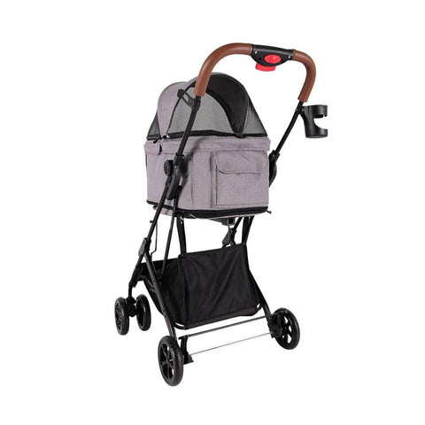 Ibiyaya® Travois Tri-fold Pet Stroller & Travel System - Nimbus Grey - Pets Own Us - Ibiyaya - FS2011-GS United Kingdom