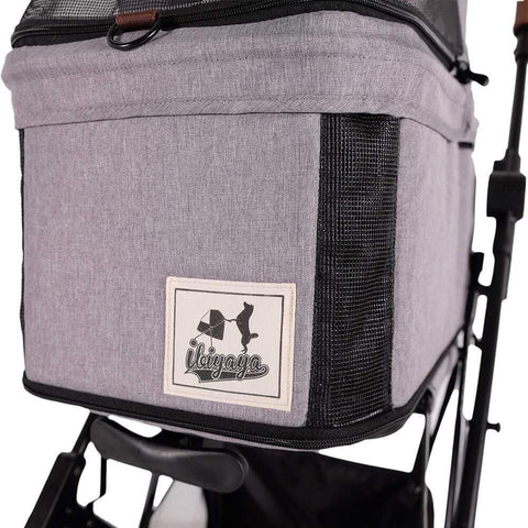 Ibiyaya® Travois Tri-fold Pet Stroller & Travel System - Nimbus Grey - Pets Own Us - Ibiyaya - FS2011-GS United Kingdom
