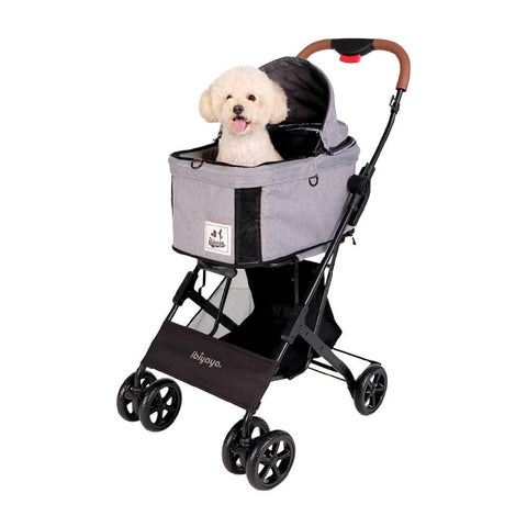 Ibiyaya® Travois Tri-fold Pet Stroller & Travel System - Nimbus Grey - Pets Own Us - Ibiyaya - FS2011-GS United Kingdom