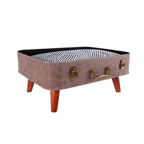 Ibiyaya® Vintage Retro Suitcase Pet Bed | Brown - Pets Own Us - Ibiyaya - FB1702-BR United Kingdom