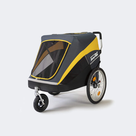 Innopet® Hercules 2.0 XL Dog Pram | >50kgs | Free Rain Cover | Grey/Yellow | 2-Year Extended Warranty - Pets Own Us - Innopet - IPS-060/B United Kingdom