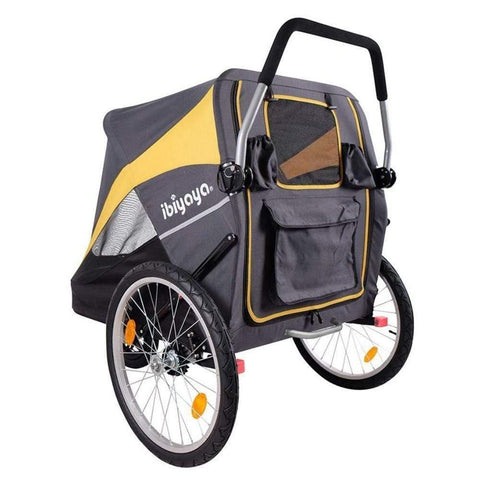 Innopet® Hercules 2.0 XL Dog Pram | >50kgs | Free Rain Cover | Grey/Yellow | 2-Year Extended Warranty - Pets Own Us - Innopet - IPS-060/B United Kingdom