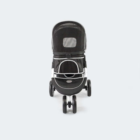 Innopet® Monaco Dog & Cat Pram With Rain Cover | Black | 2-Year Warranty - Pets Own Us - Innopet - IPS-035/B United Kingdom