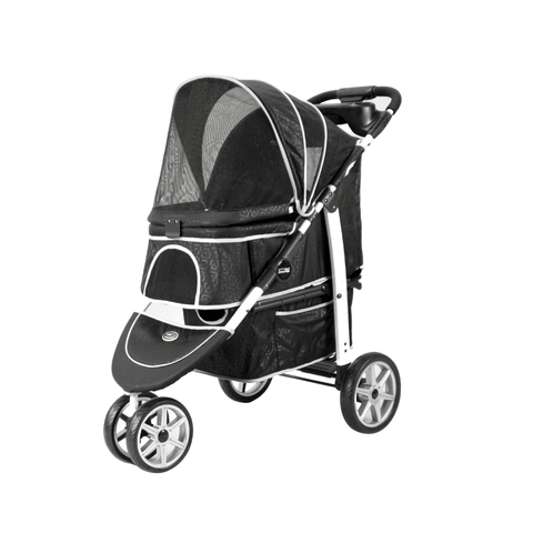 Innopet® Monaco Dog & Cat Pram With Rain Cover | Black | 2-Year Warranty - Pets Own Us - Innopet - IPS-035/B United Kingdom