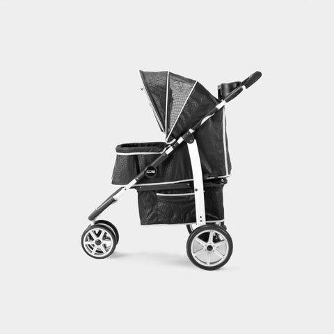 Innopet® Monaco Dog & Cat Pram With Rain Cover | Black | 2-Year Warranty - Pets Own Us - Innopet - IPS-035/B United Kingdom