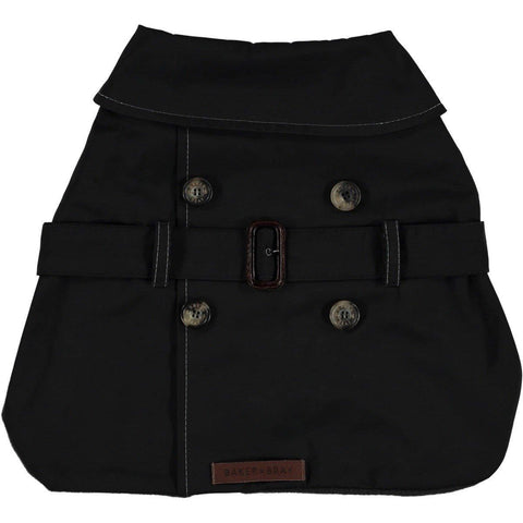 Kensington Waterproof Trench Coat by Baker & Bray - Black - Pets Own Us - Baker & Bray - BB-11-01-03-XS United Kingdom