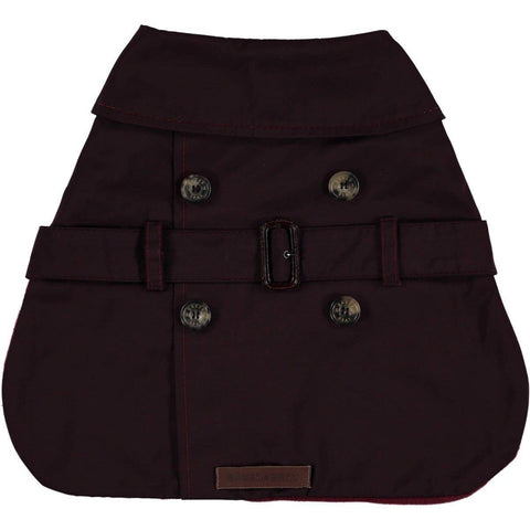 Kensington Waterproof Trench Coat by Baker & Bray - Claret - Pets Own Us - Baker & Bray - BB-11-01-05-XS United Kingdom