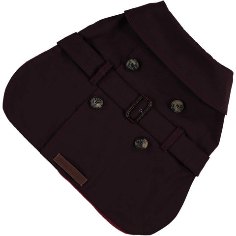 Kensington Waterproof Trench Coat by Baker & Bray - Claret - Pets Own Us - Baker & Bray - BB-11-01-05-XS United Kingdom