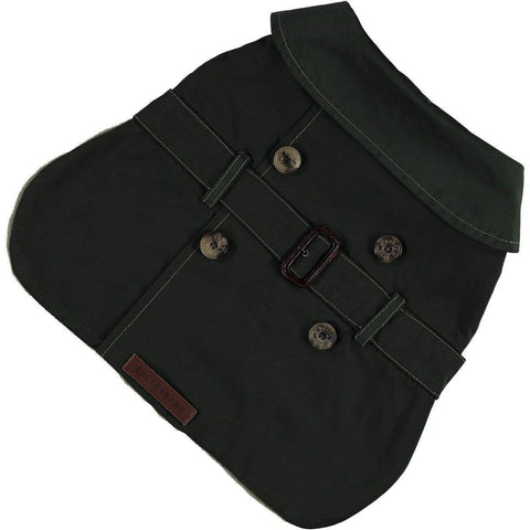 Kensington Waterproof Trench Coat by Baker & Bray - Dark Green - Pets Own Us - Baker & Bray - BB-11-01-06-XS United Kingdom