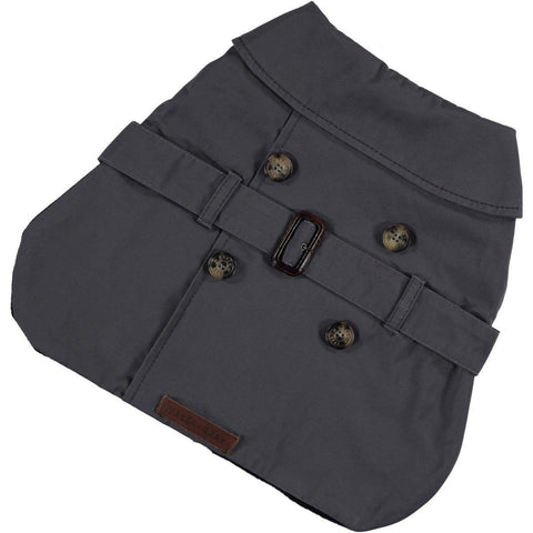 Kensington Waterproof Trench Coat by Baker & Bray - Graphite - Pets Own Us - Baker & Bray - BB-11-01-07-XS United Kingdom