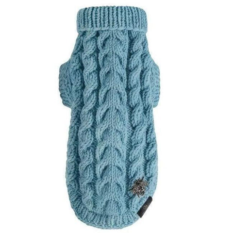 Knitted Sweater LUXURY Bebe’s by Oh Charlie - Blue - Pets Own Us - Oh Charlie - United Kingdom