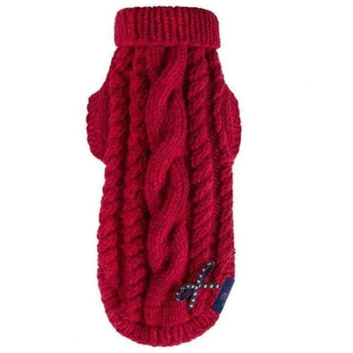 Knitted Sweater LUXURY LoveRed by Oh Charlie - Red - Pets Own Us - Oh Charlie - United Kingdom