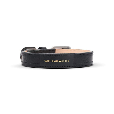 Leather Dog Collar by William Walker | La Nobile | Nero - Pets Own Us - William Walker - 112001 United Kingdom